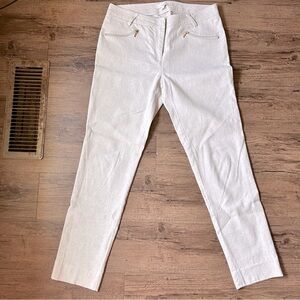 Etcetera Linen Cotton Stretch Khaki Pants